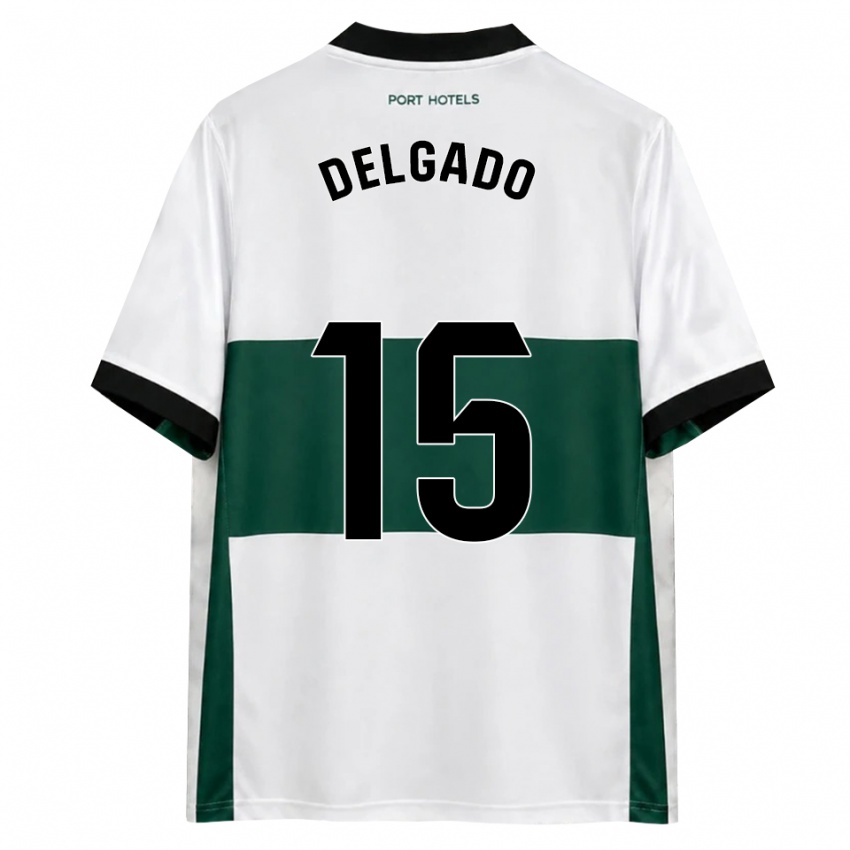 נשים David Delgado #15 ירוק לבן אדום ג'רזי ביתית 2026/27 חולצה קצרה
