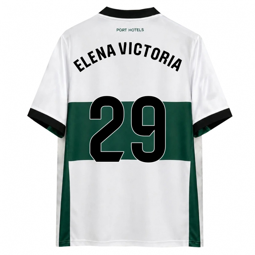 נשים Elena Victoria Mas Berna #29 ירוק לבן אדום ג'רזי ביתית 2026/27 חולצה קצרה