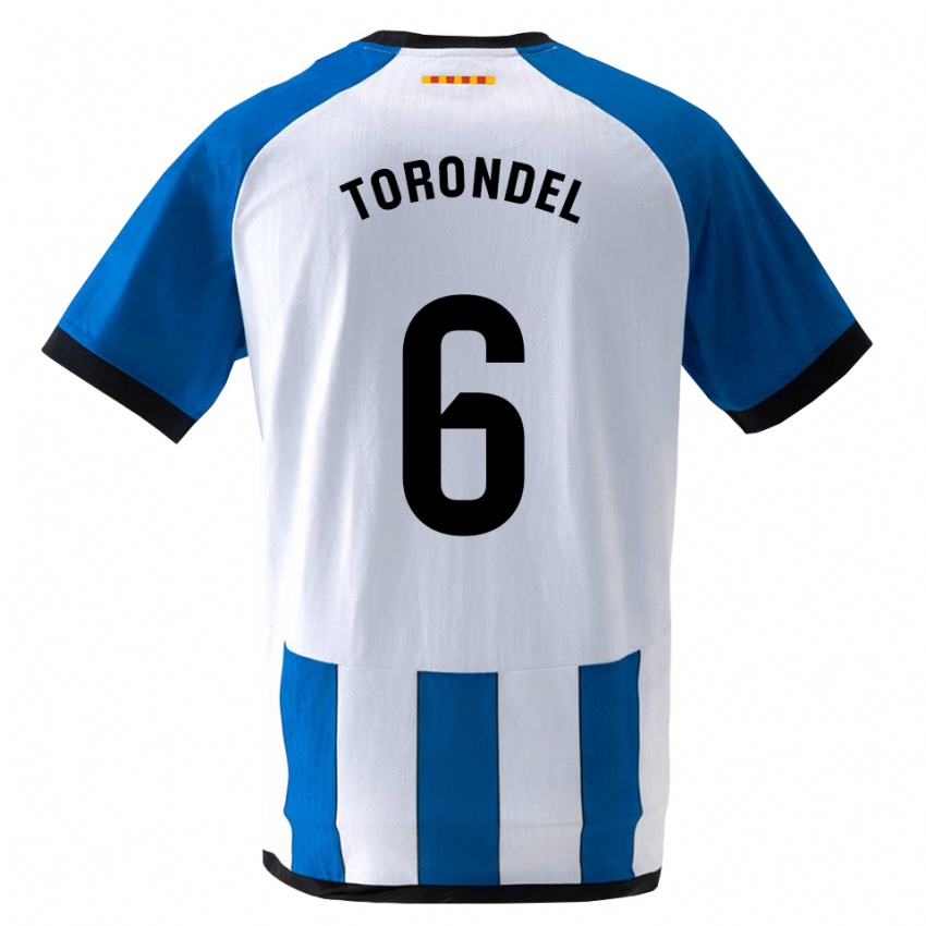 נשים Hugo Torondel #6 כחול לבן מלכותי ג'רזי ביתית 2026/27 חולצה קצרה