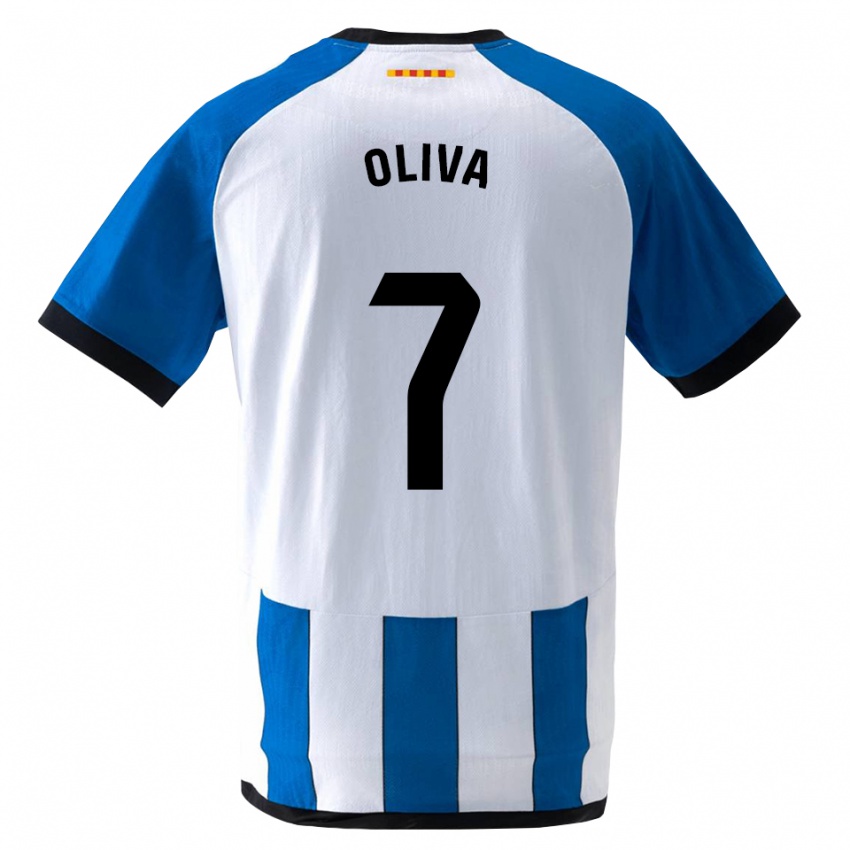 נשים Hugo Oliva #7 כחול לבן מלכותי ג'רזי ביתית 2026/27 חולצה קצרה