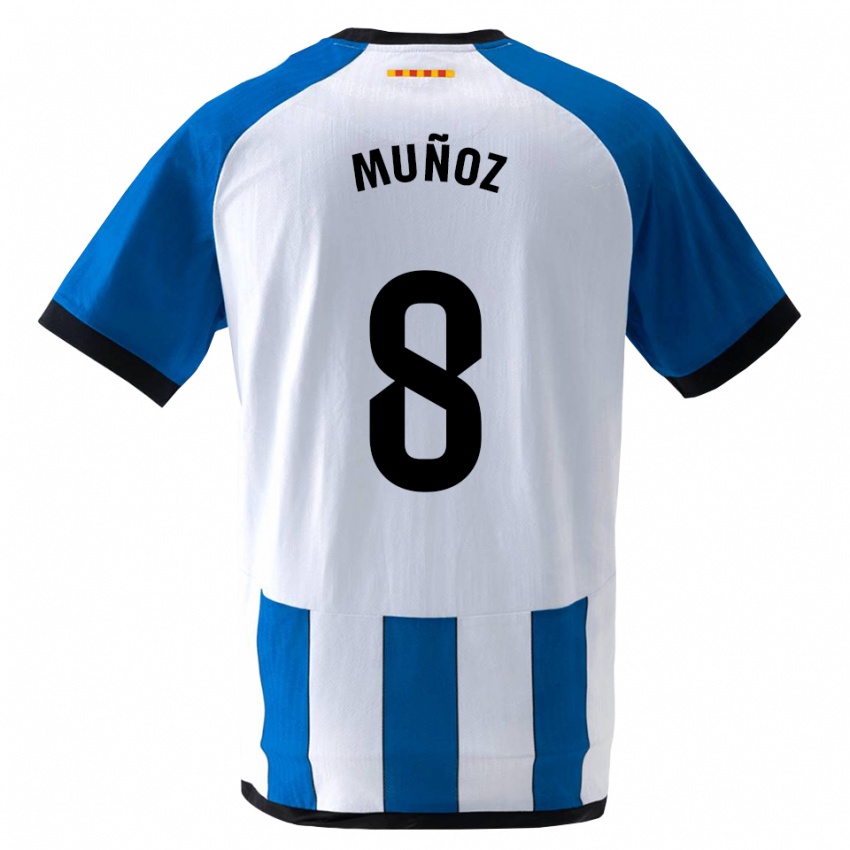 נשים David Muñoz #8 כחול לבן מלכותי ג'רזי ביתית 2026/27 חולצה קצרה
