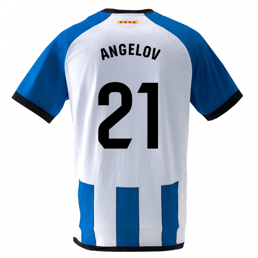 נשים Georgi Angelov #21 כחול לבן מלכותי ג'רזי ביתית 2026/27 חולצה קצרה