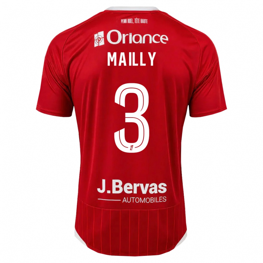 נשים Evan Mailly #3 לבן אדום ג'רזי ביתית 2026/27 חולצה קצרה