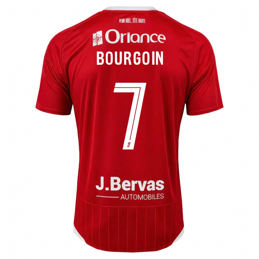נשים Hugo Bourgoin #7 לבן אדום ג'רזי ביתית 2026/27 חולצה קצרה