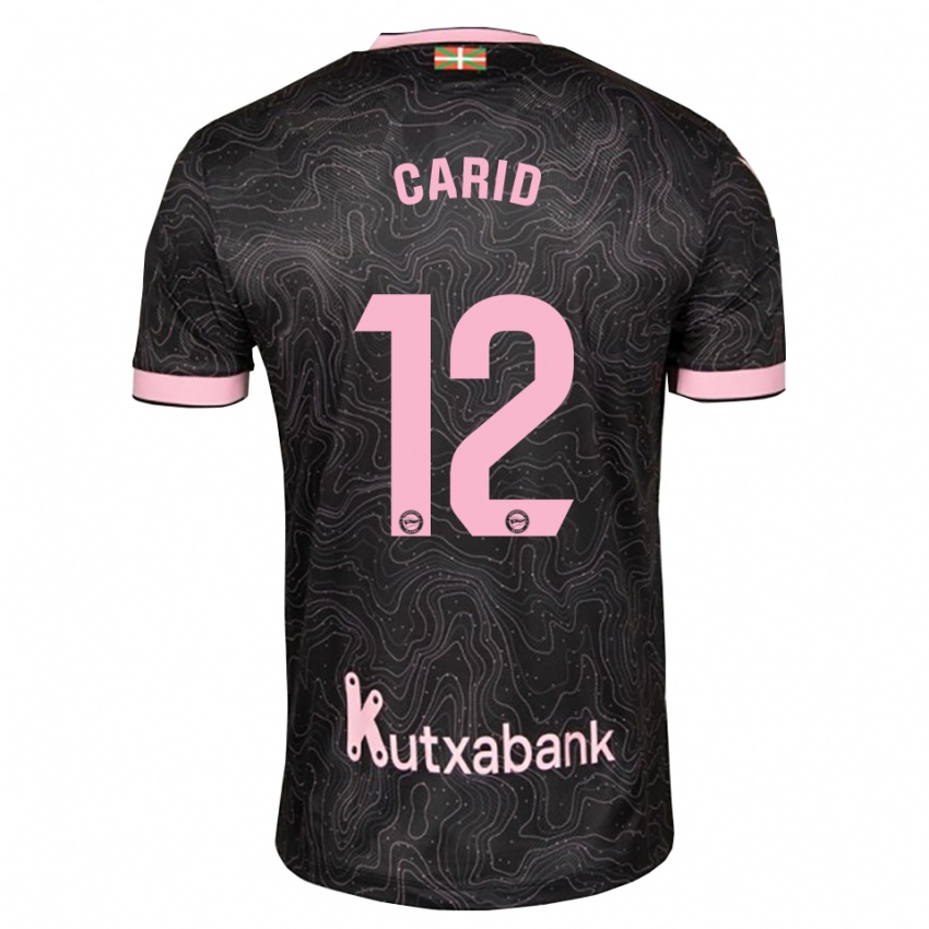 נשים Andrea Carid #12 שחור ורוד הרחק ג'רזי 2026/27 חולצה קצרה