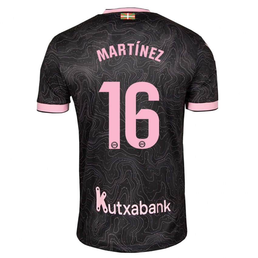 נשים Hugo Martínez #16 שחור ורוד הרחק ג'רזי 2026/27 חולצה קצרה