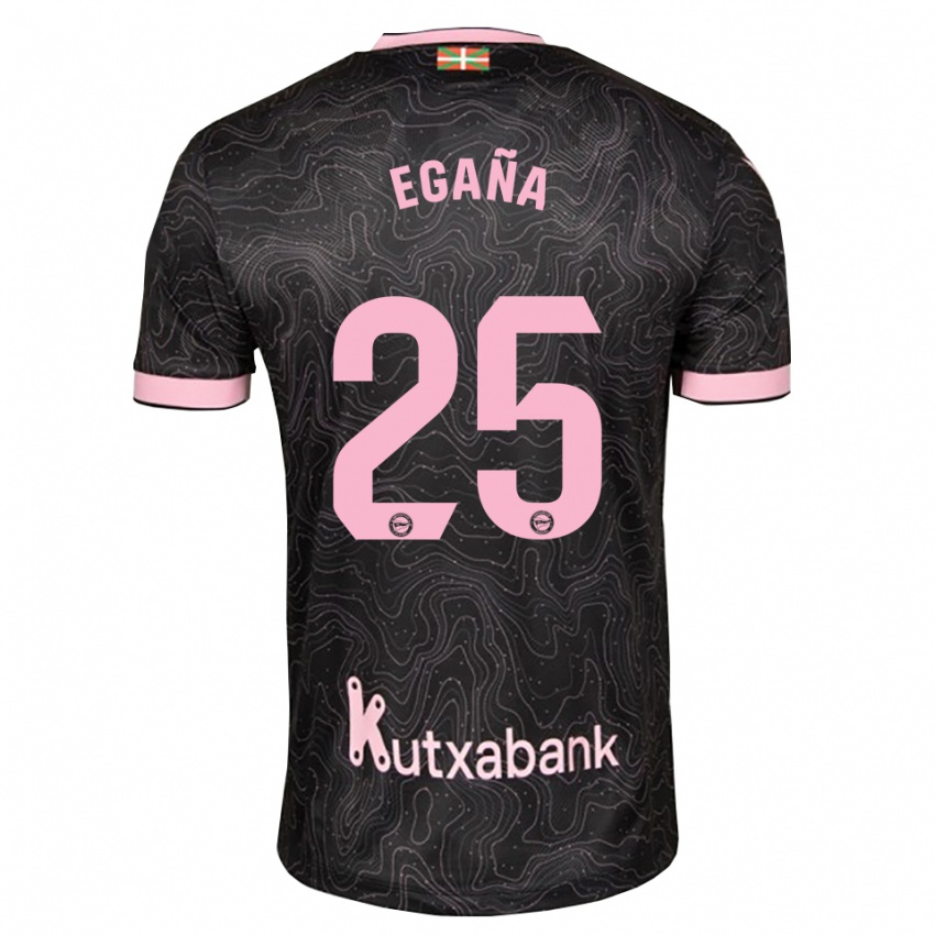נשים Eider Egaña #25 שחור ורוד הרחק ג'רזי 2026/27 חולצה קצרה