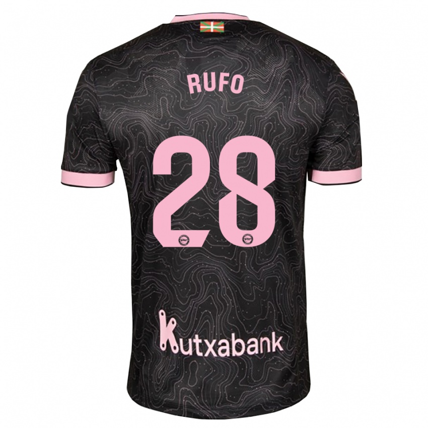 נשים Dennis Rufo #28 שחור ורוד הרחק ג'רזי 2026/27 חולצה קצרה