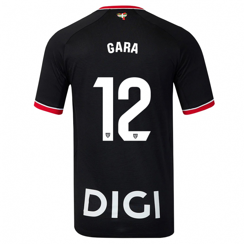 נשים Gara #12 שחור לבן אדום הרחק ג'רזי 2026/27 חולצה קצרה