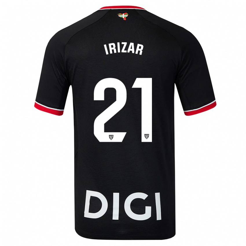 נשים Hur Irizar #21 שחור לבן אדום הרחק ג'רזי 2026/27 חולצה קצרה