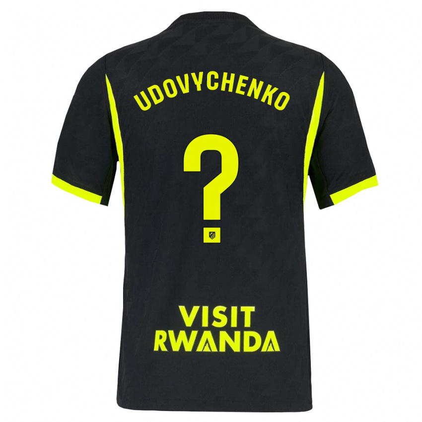נשים Glib Udovychenko #0 ירוק בהיר שחור הרחק ג'רזי 2026/27 חולצה קצרה