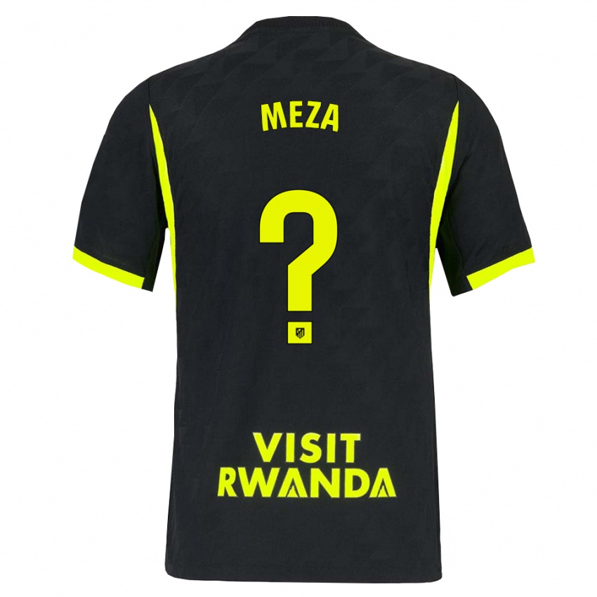 נשים David Meza #0 ירוק בהיר שחור הרחק ג'רזי 2026/27 חולצה קצרה