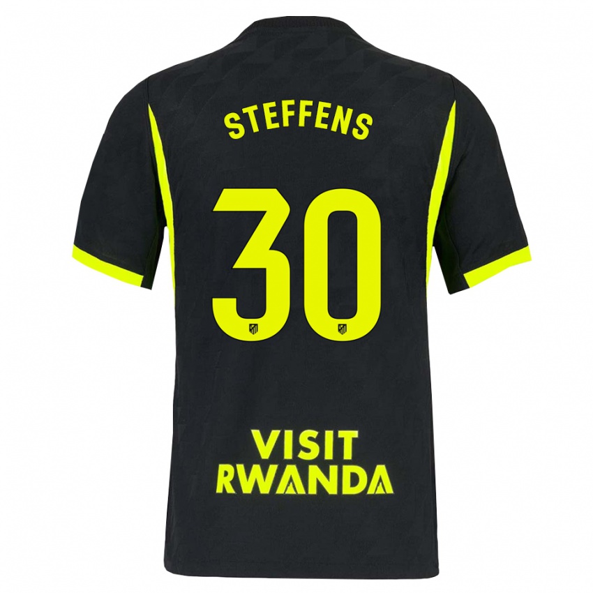 נשים Servahterio Steffens #30 ירוק בהיר שחור הרחק ג'רזי 2026/27 חולצה קצרה