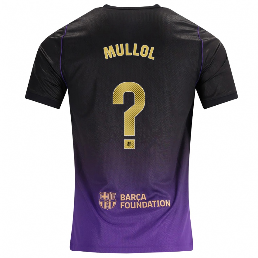 נשים Gerard Mullol #0 סגול צהוב שחור הרחק ג'רזי 2026/27 חולצה קצרה