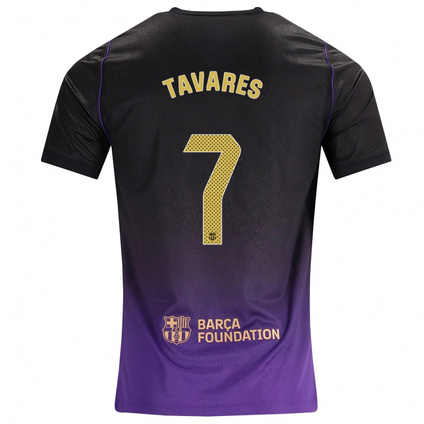 נשים Ajay Tavares #7 סגול צהוב שחור הרחק ג'רזי 2026/27 חולצה קצרה