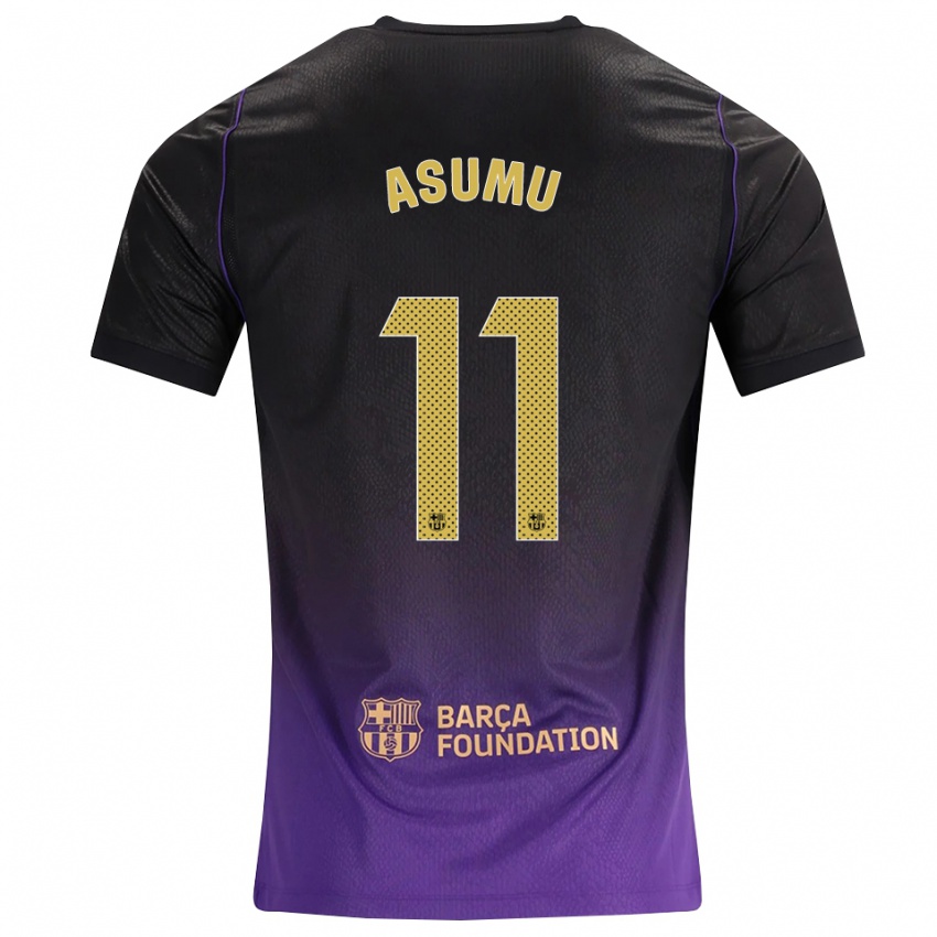 נשים Héctor Asumu #11 סגול צהוב שחור הרחק ג'רזי 2026/27 חולצה קצרה