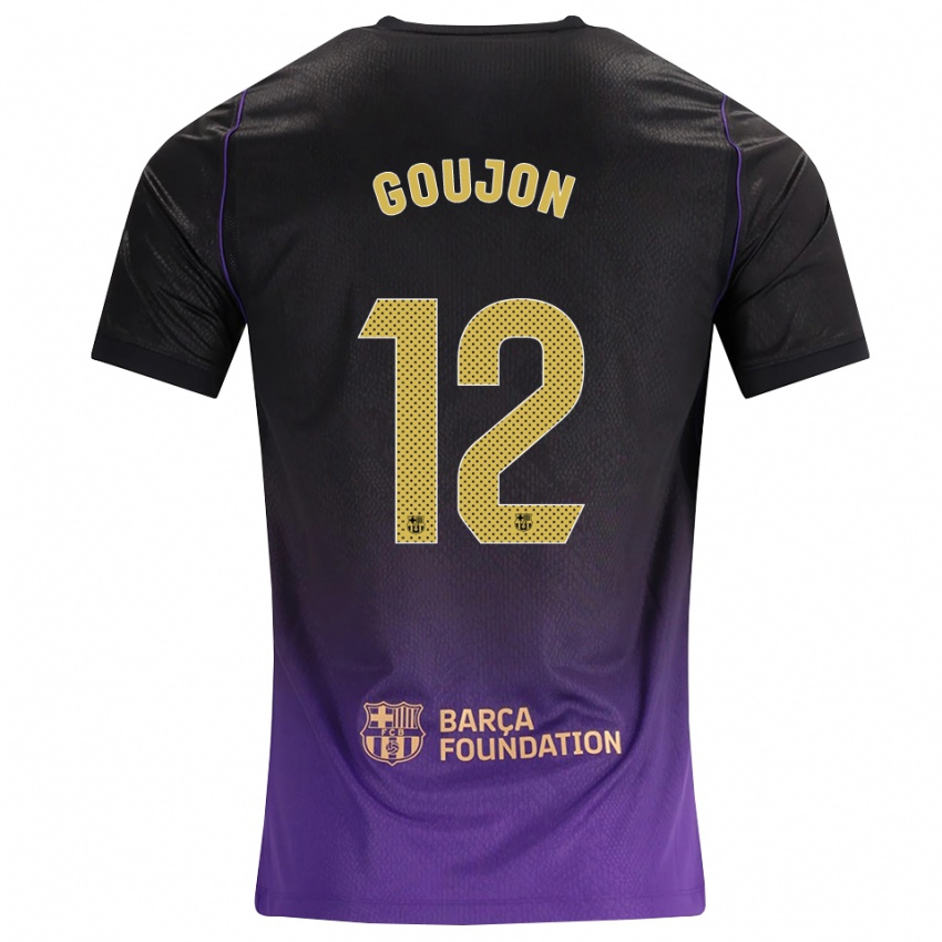 נשים Iker Goujón Pozuelo #12 סגול צהוב שחור הרחק ג'רזי 2026/27 חולצה קצרה