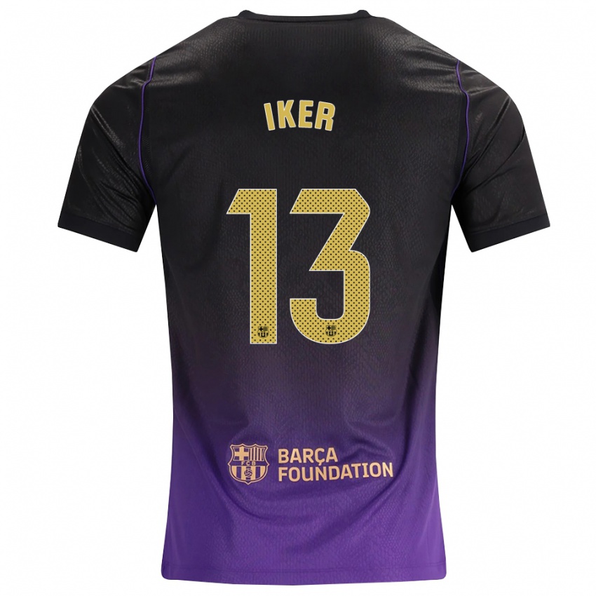 נשים Iker Rodríguez #13 סגול צהוב שחור הרחק ג'רזי 2026/27 חולצה קצרה