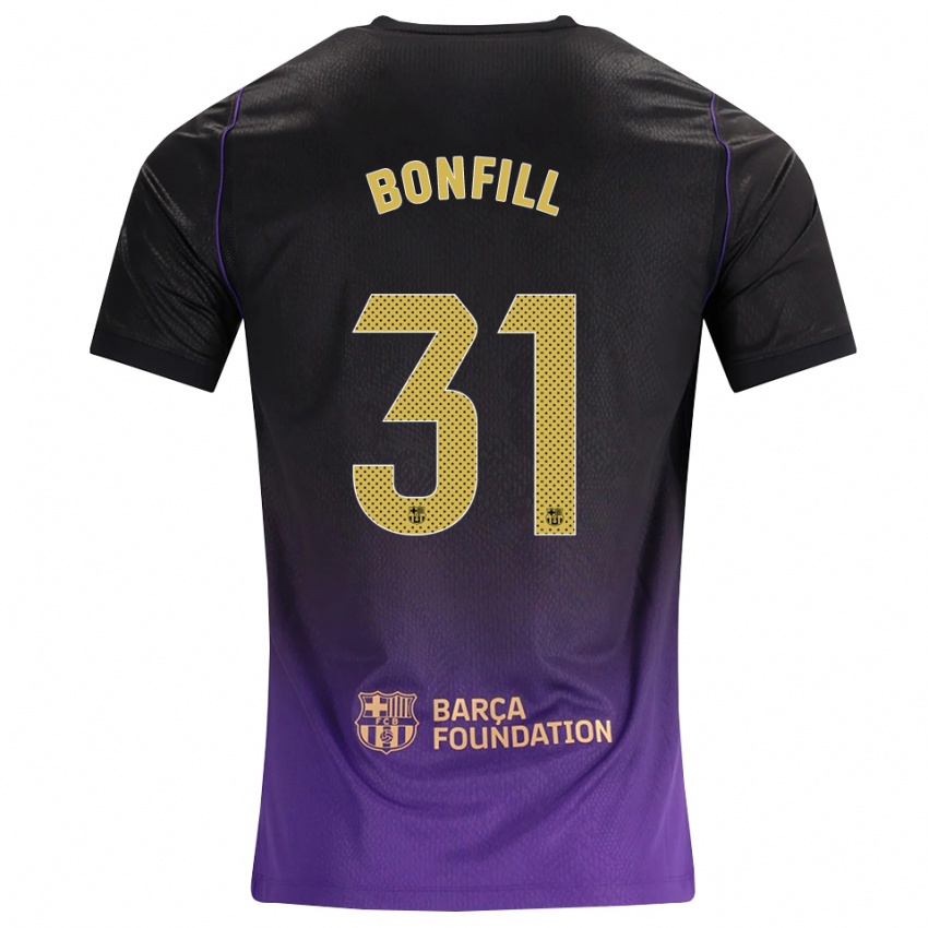 נשים Max Bonfill #31 סגול צהוב שחור הרחק ג'רזי 2026/27 חולצה קצרה