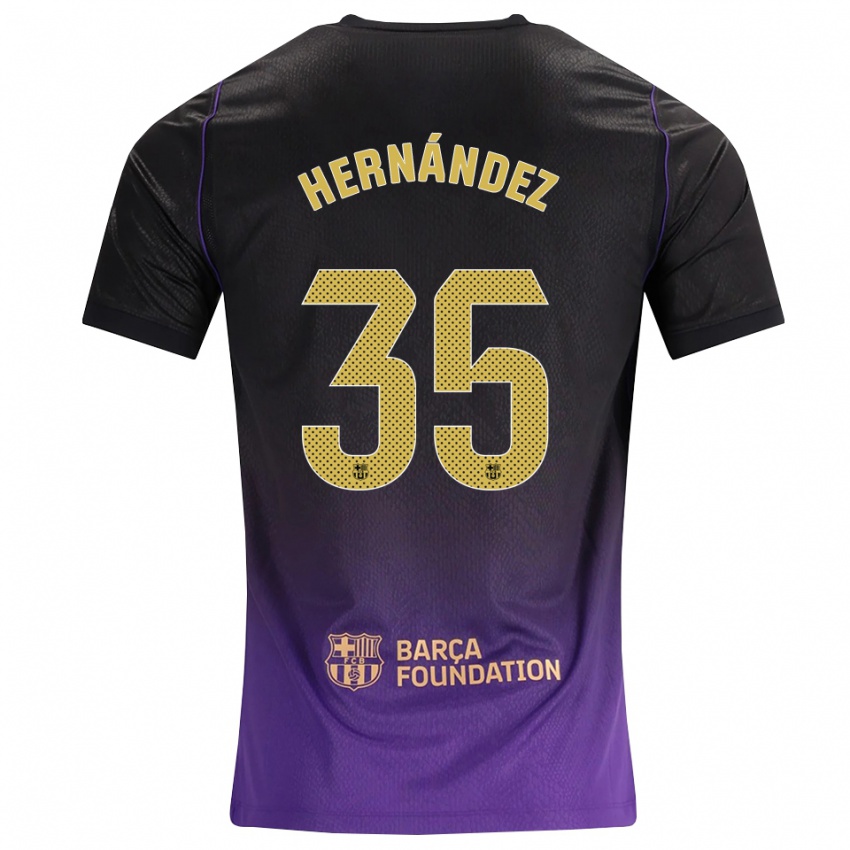 נשים Joni Hernández #35 סגול צהוב שחור הרחק ג'רזי 2026/27 חולצה קצרה