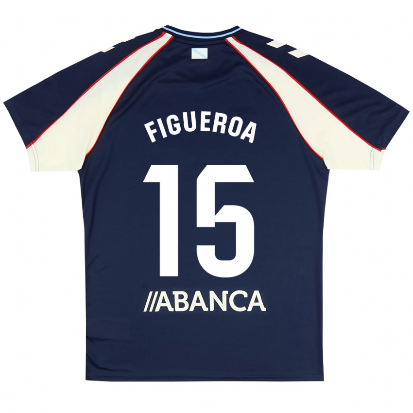 נשים María Figueroa #15 כחול מלכותי אדום לבן הרחק ג'רזי 2026/27 חולצה קצרה