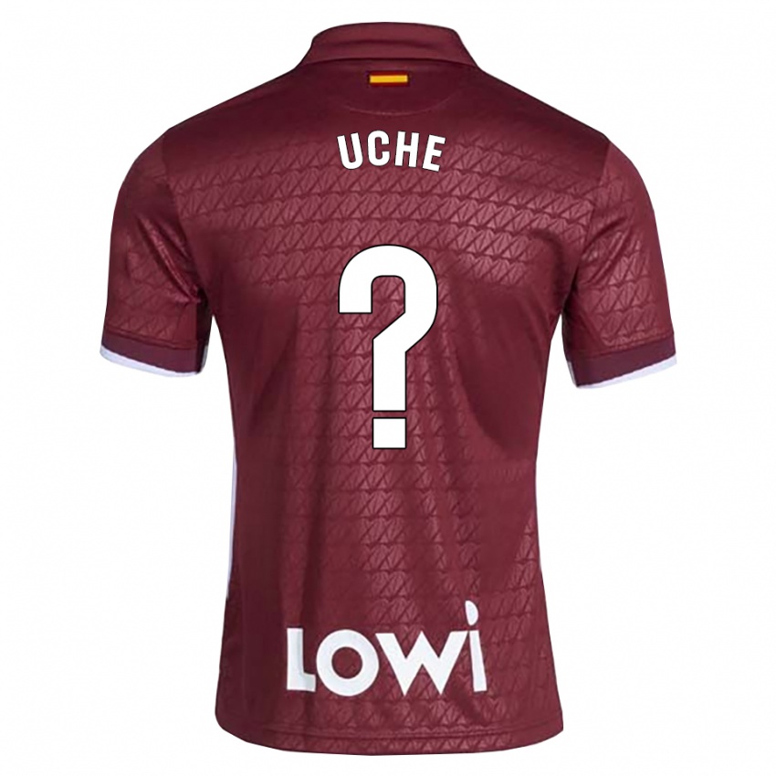 נשים Chrisantus Uche #0 אדום כהה לבן הרחק ג'רזי 2026/27 חולצה קצרה