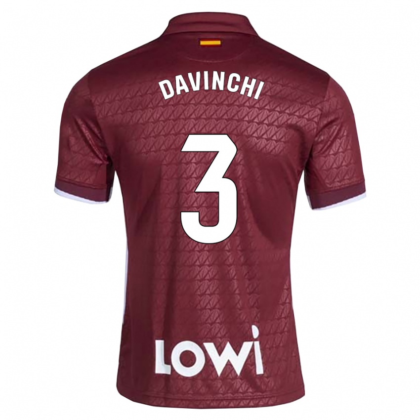 נשים Davinchi #3 אדום כהה לבן הרחק ג'רזי 2026/27 חולצה קצרה