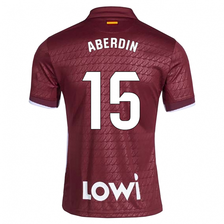 נשים Nabil Aberdin #15 אדום כהה לבן הרחק ג'רזי 2026/27 חולצה קצרה