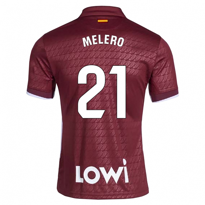 נשים Pablo Melero #21 אדום כהה לבן הרחק ג'רזי 2026/27 חולצה קצרה