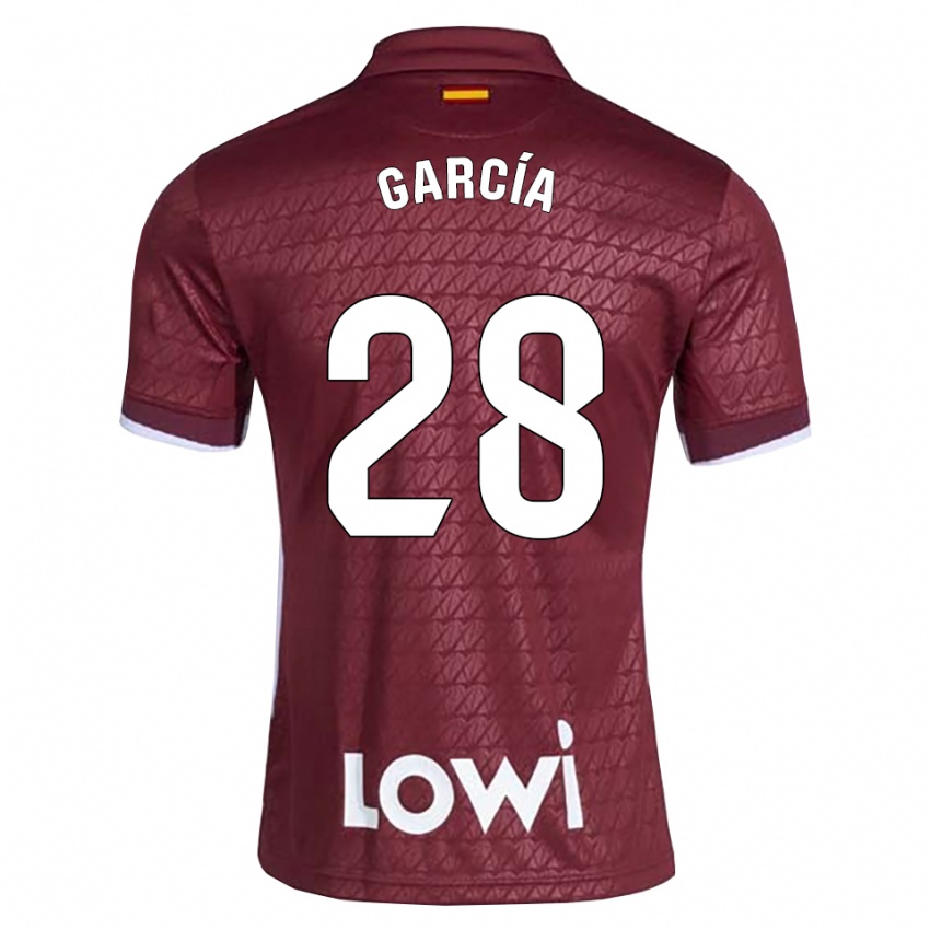 נשים Hugo García #28 אדום כהה לבן הרחק ג'רזי 2026/27 חולצה קצרה