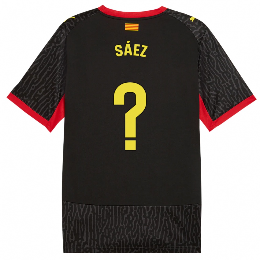 נשים David Sáez #0 שחור צהוב אדום הרחק ג'רזי 2026/27 חולצה קצרה