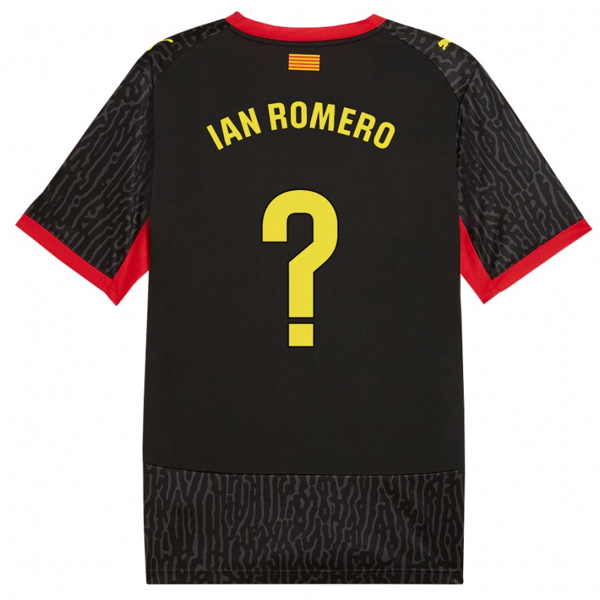נשים Ian Romero #0 שחור צהוב אדום הרחק ג'רזי 2026/27 חולצה קצרה