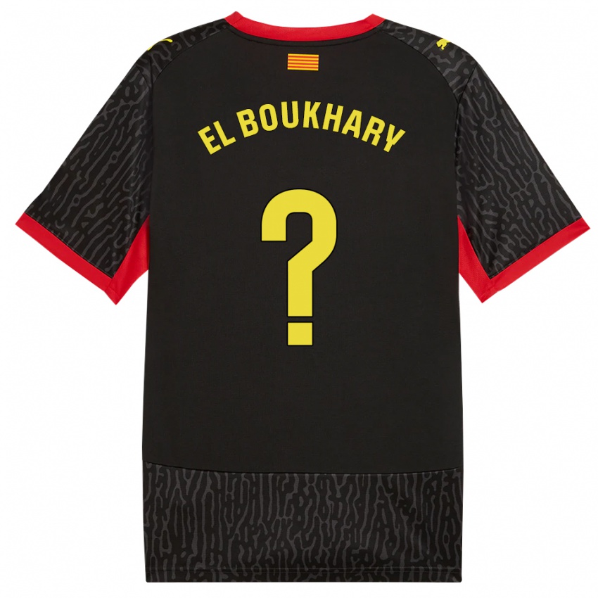 נשים Abdellah El Boukhary #0 שחור צהוב אדום הרחק ג'רזי 2026/27 חולצה קצרה