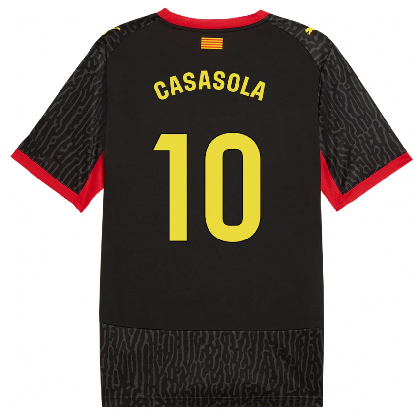 נשים Derek Casasola #10 שחור צהוב אדום הרחק ג'רזי 2026/27 חולצה קצרה