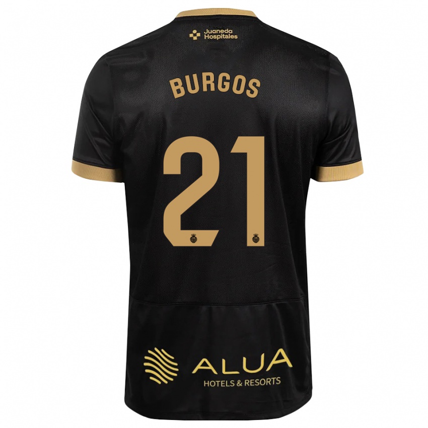 נשים Hugo Burgos #21 חום חולי שחור אדום הרחק ג'רזי 2026/27 חולצה קצרה