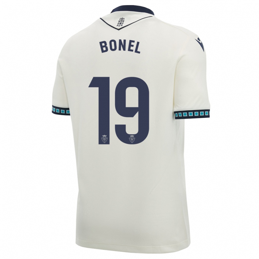 נשים Asier Bonel #19 לבן שחור כחול שמיים בהיר הרחק ג'רזי 2026/27 חולצה קצרה