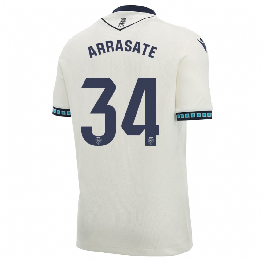 נשים Ibai Arrasate #34 לבן שחור כחול שמיים בהיר הרחק ג'רזי 2026/27 חולצה קצרה