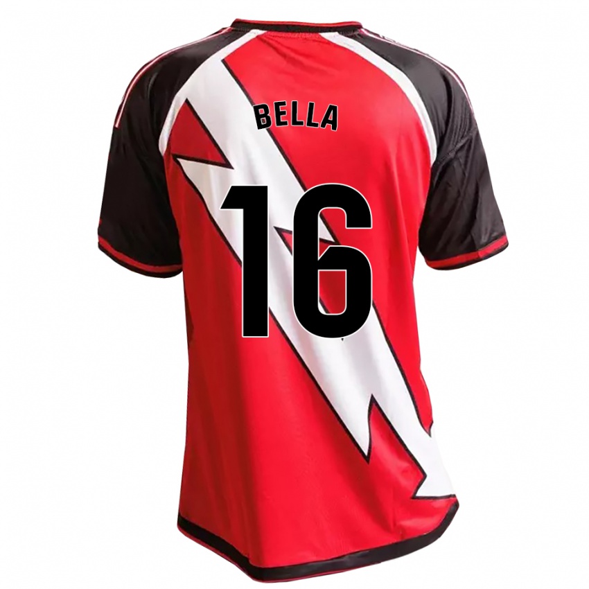 נשים Brunda Bella #16 לבן אדום שחור הרחק ג'רזי 2026/27 חולצה קצרה