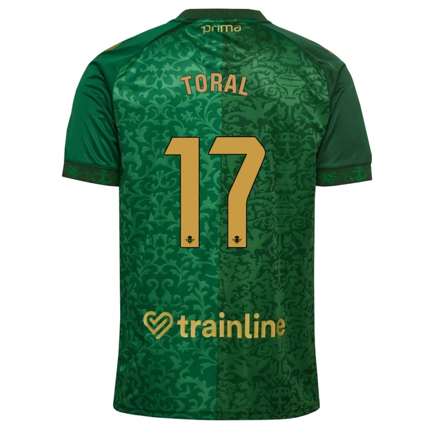 נשים Antonio Toral #17 ירוק יער אדמדם כהה הרחק ג'רזי 2026/27 חולצה קצרה