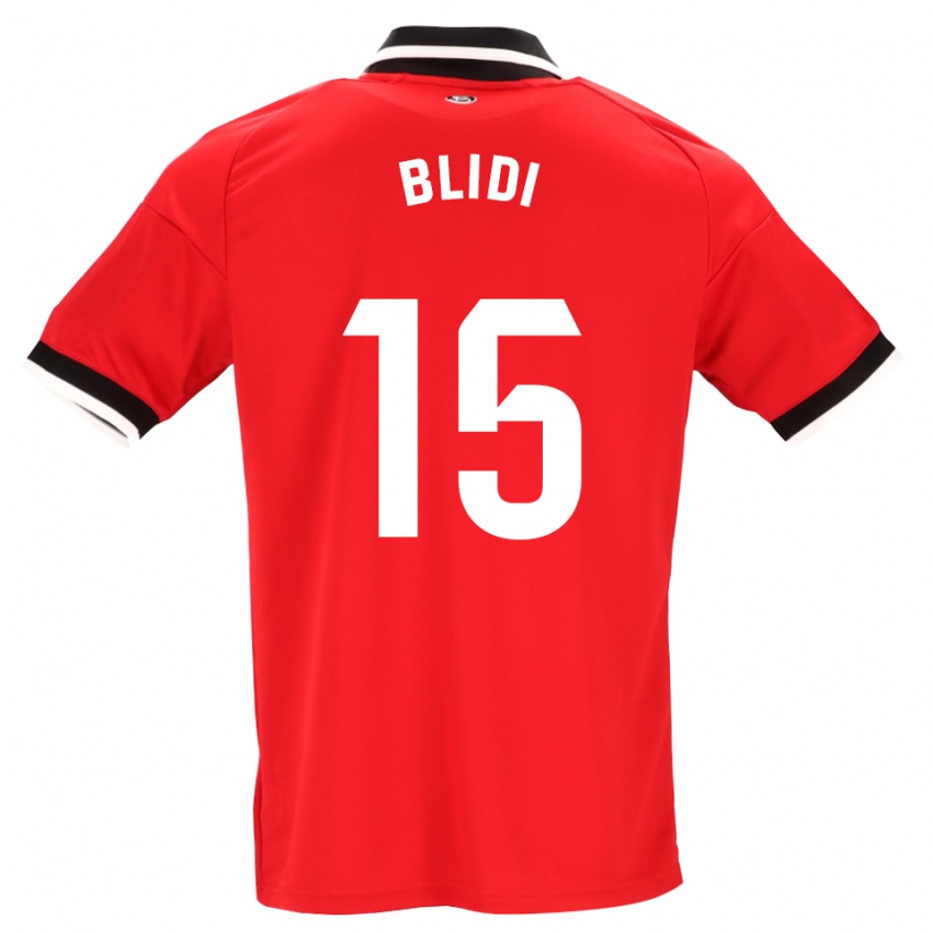 נשים Naim Blidi #15 לבן אדום שחור הרחק ג'רזי 2026/27 חולצה קצרה