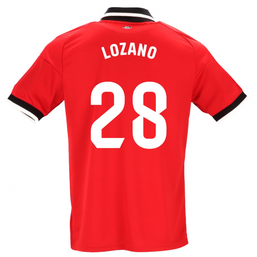 נשים Elena Lozano #28 לבן אדום שחור הרחק ג'רזי 2026/27 חולצה קצרה