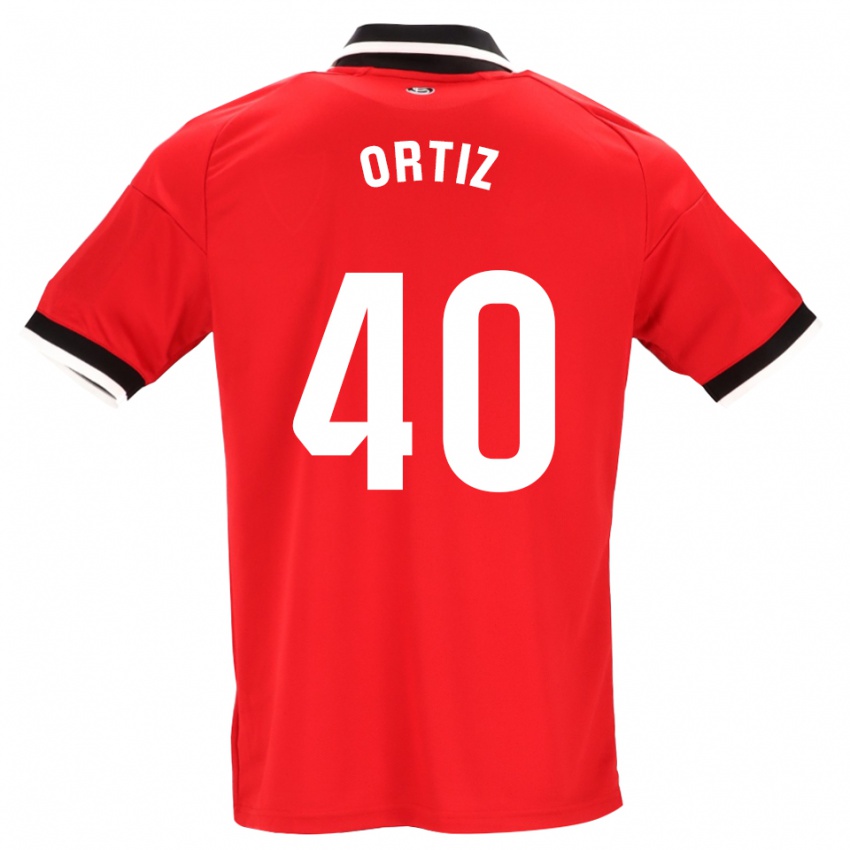 נשים Hugo Ortiz #40 לבן אדום שחור הרחק ג'רזי 2026/27 חולצה קצרה