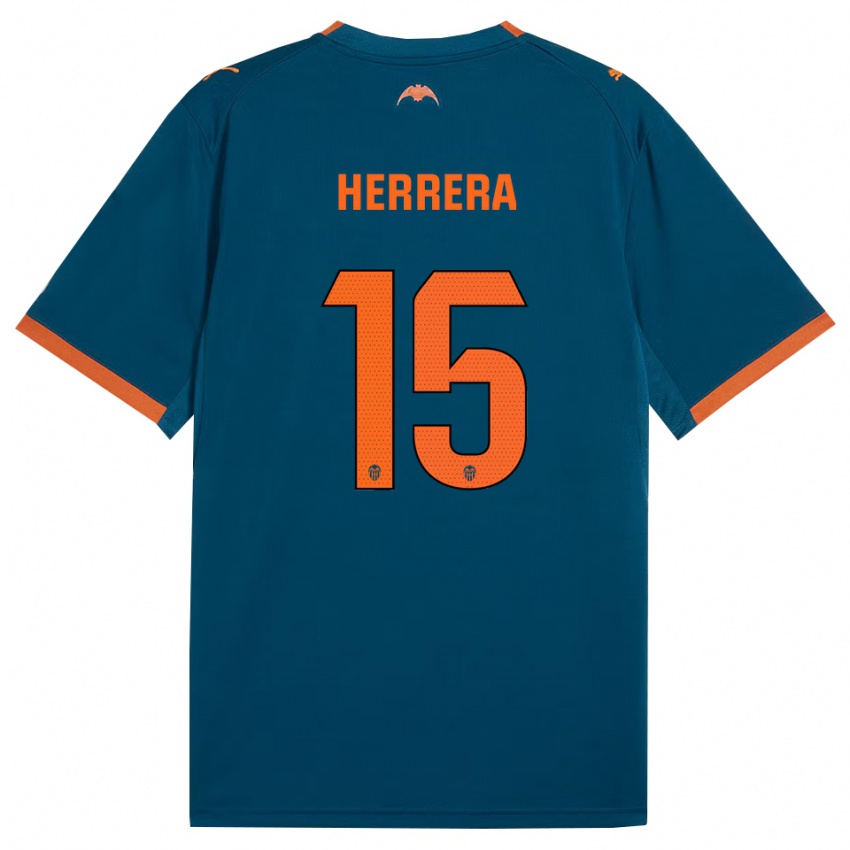 נשים Iker Herrera #15 כחול דודג' כתום הרחק ג'רזי 2026/27 חולצה קצרה