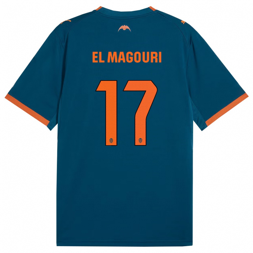 נשים Anas El Magouri #17 כחול דודג' כתום הרחק ג'רזי 2026/27 חולצה קצרה