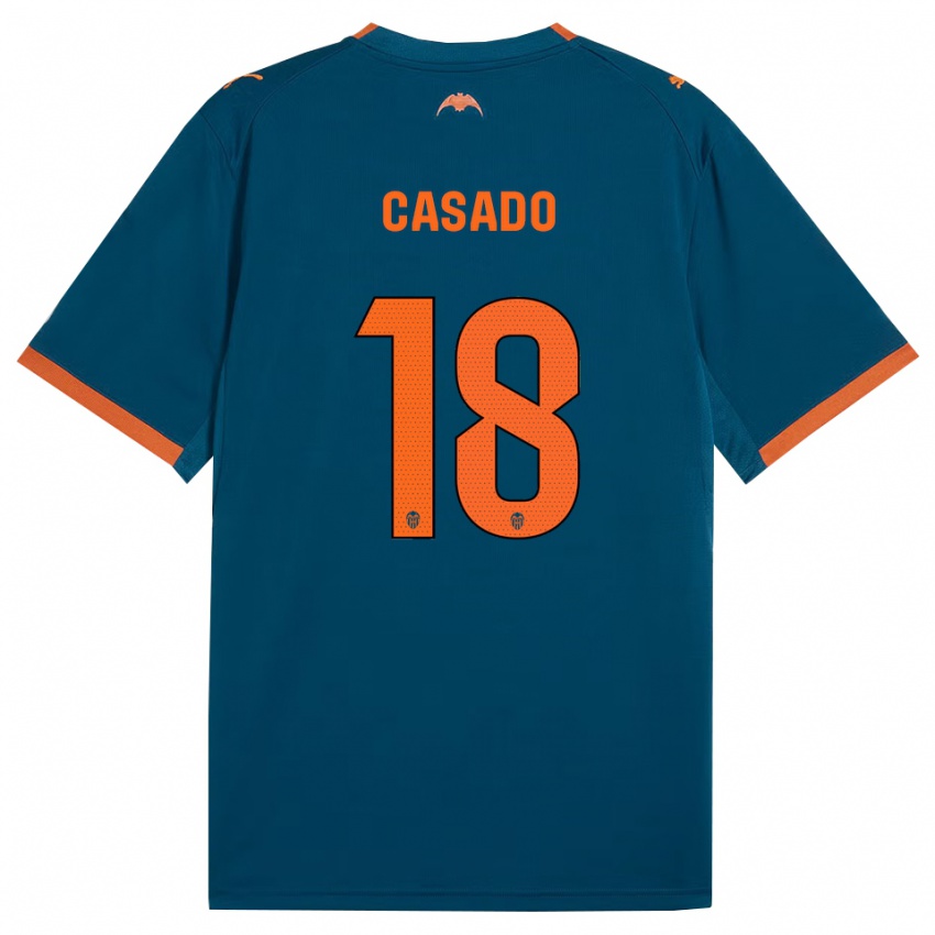 נשים Pau Casado #18 כחול דודג' כתום הרחק ג'רזי 2026/27 חולצה קצרה