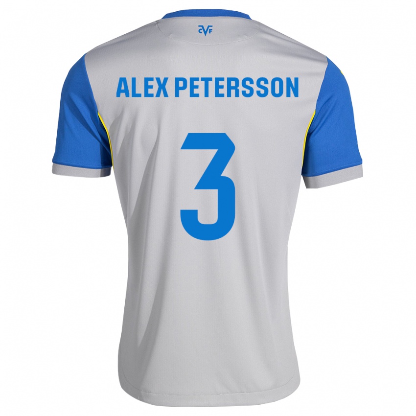 נשים Max Alex Petersson #3 כחול דודג' אפור הרחק ג'רזי 2026/27 חולצה קצרה