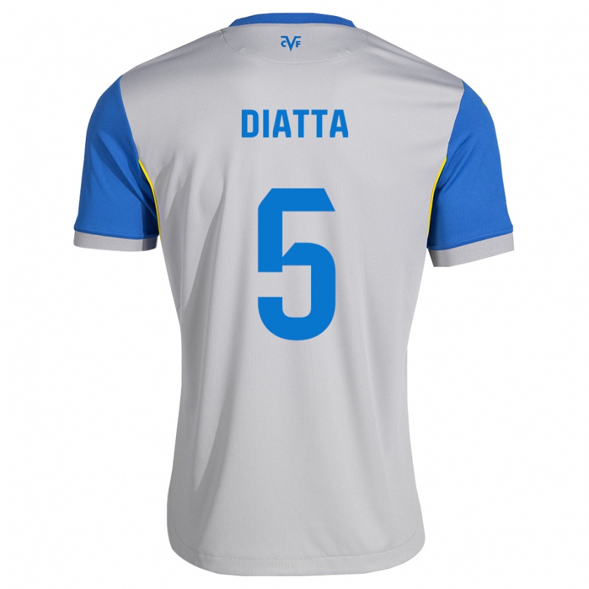 נשים Alassane Diatta #5 כחול דודג' אפור הרחק ג'רזי 2026/27 חולצה קצרה