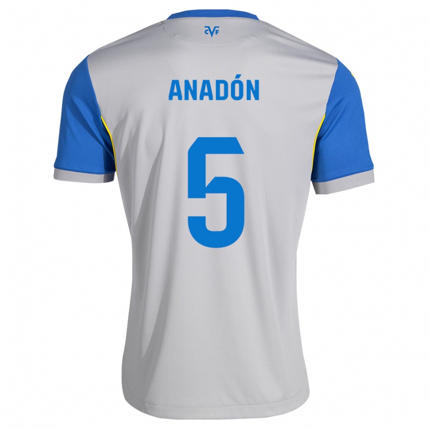 נשים Guillermo Anadón #5 כחול דודג' אפור הרחק ג'רזי 2026/27 חולצה קצרה
