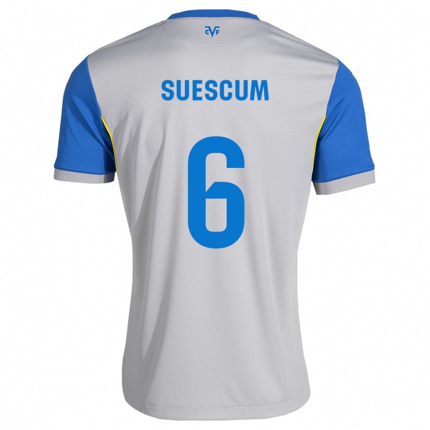 נשים Hugo Suescum #6 כחול דודג' אפור הרחק ג'רזי 2026/27 חולצה קצרה
