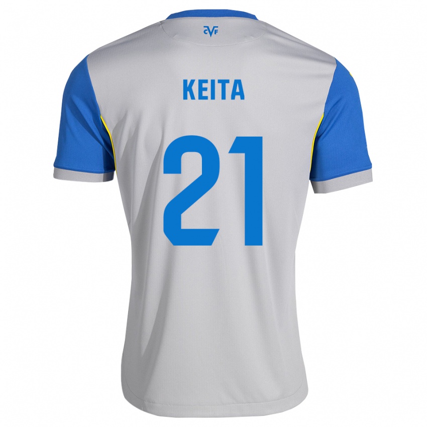 נשים Manfa Keita #21 כחול דודג' אפור הרחק ג'רזי 2026/27 חולצה קצרה